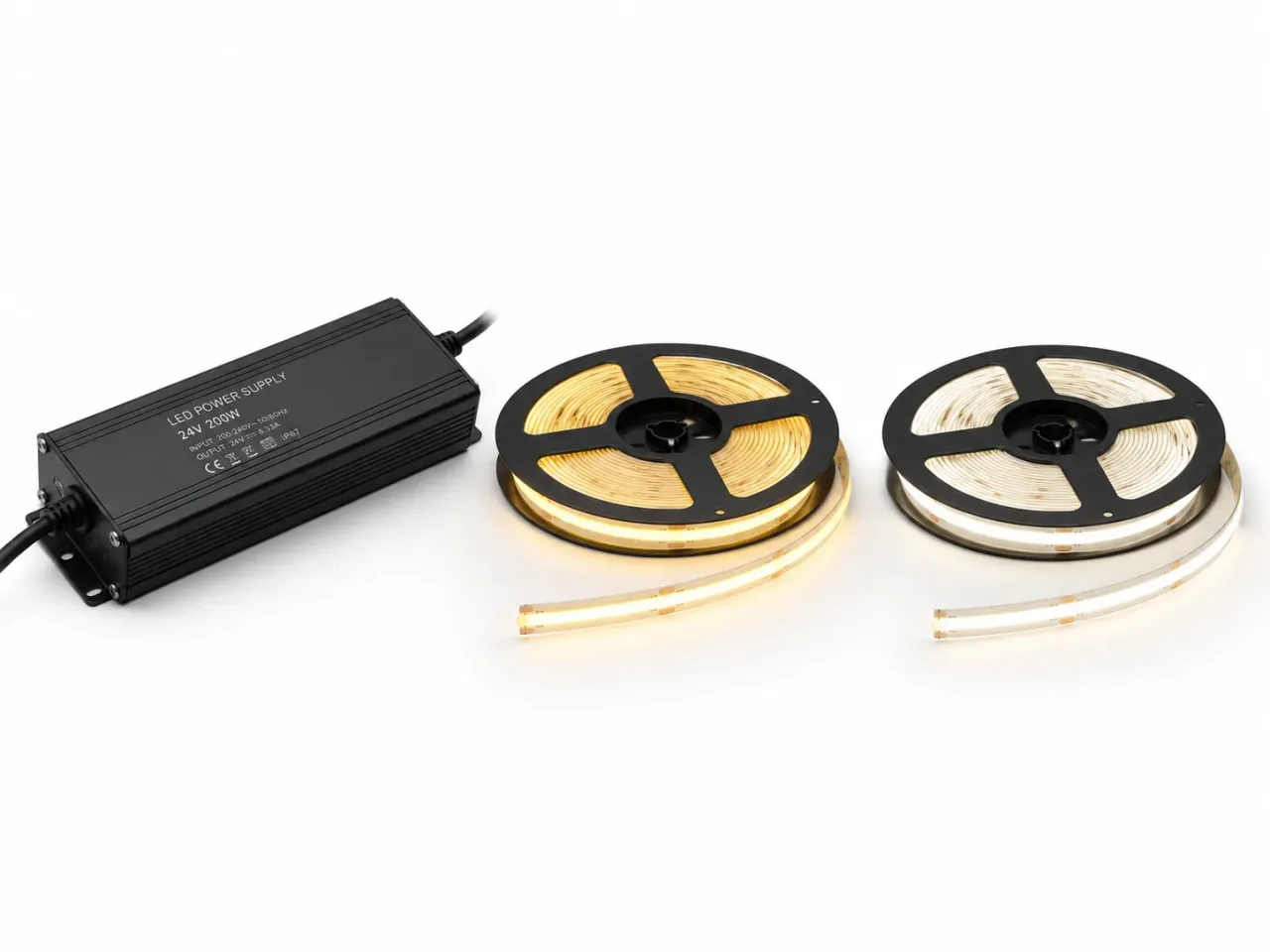 LED lighting components for an illuminated skirting profile