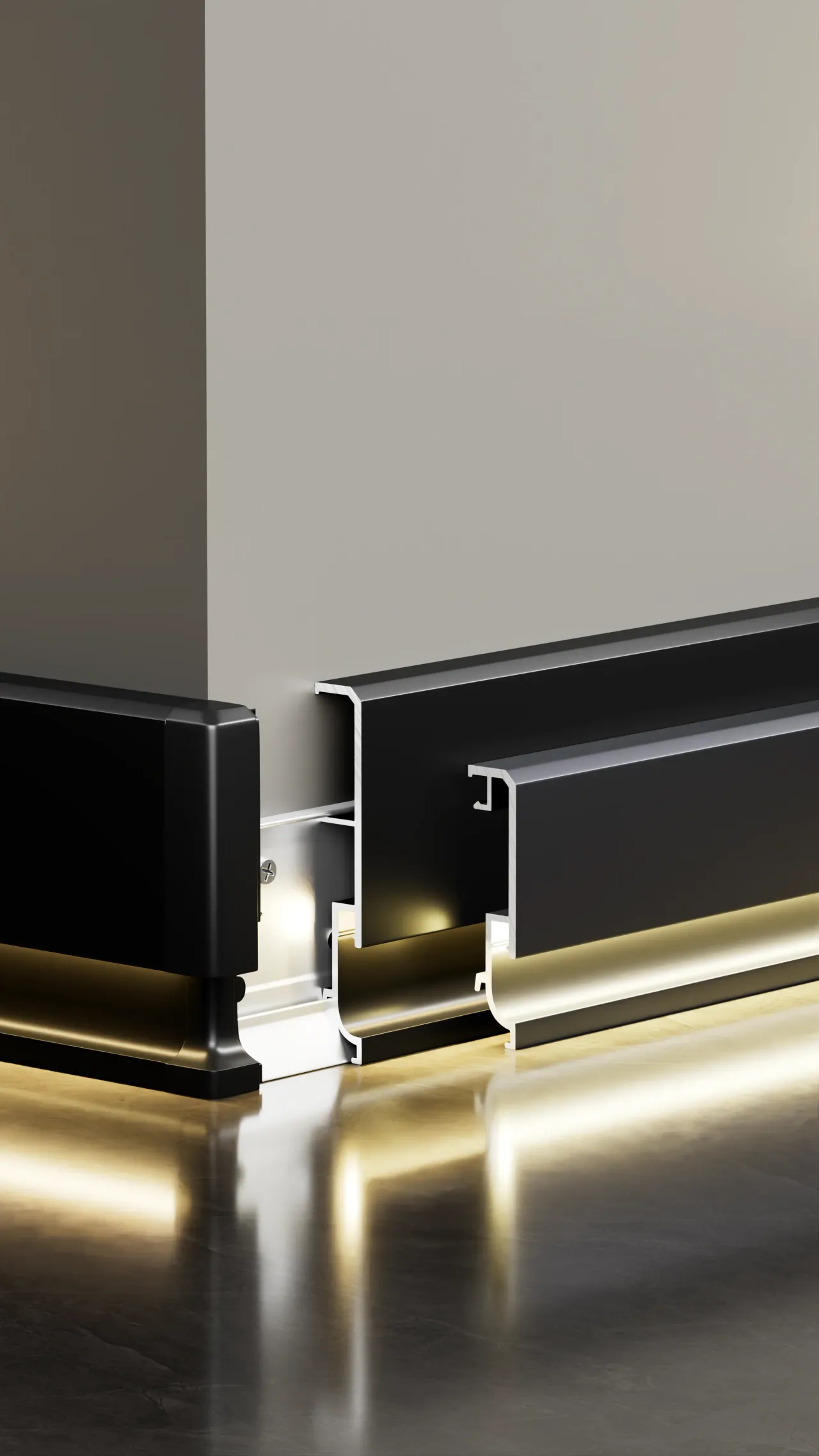 Aluminium skirting board RMS-A-32