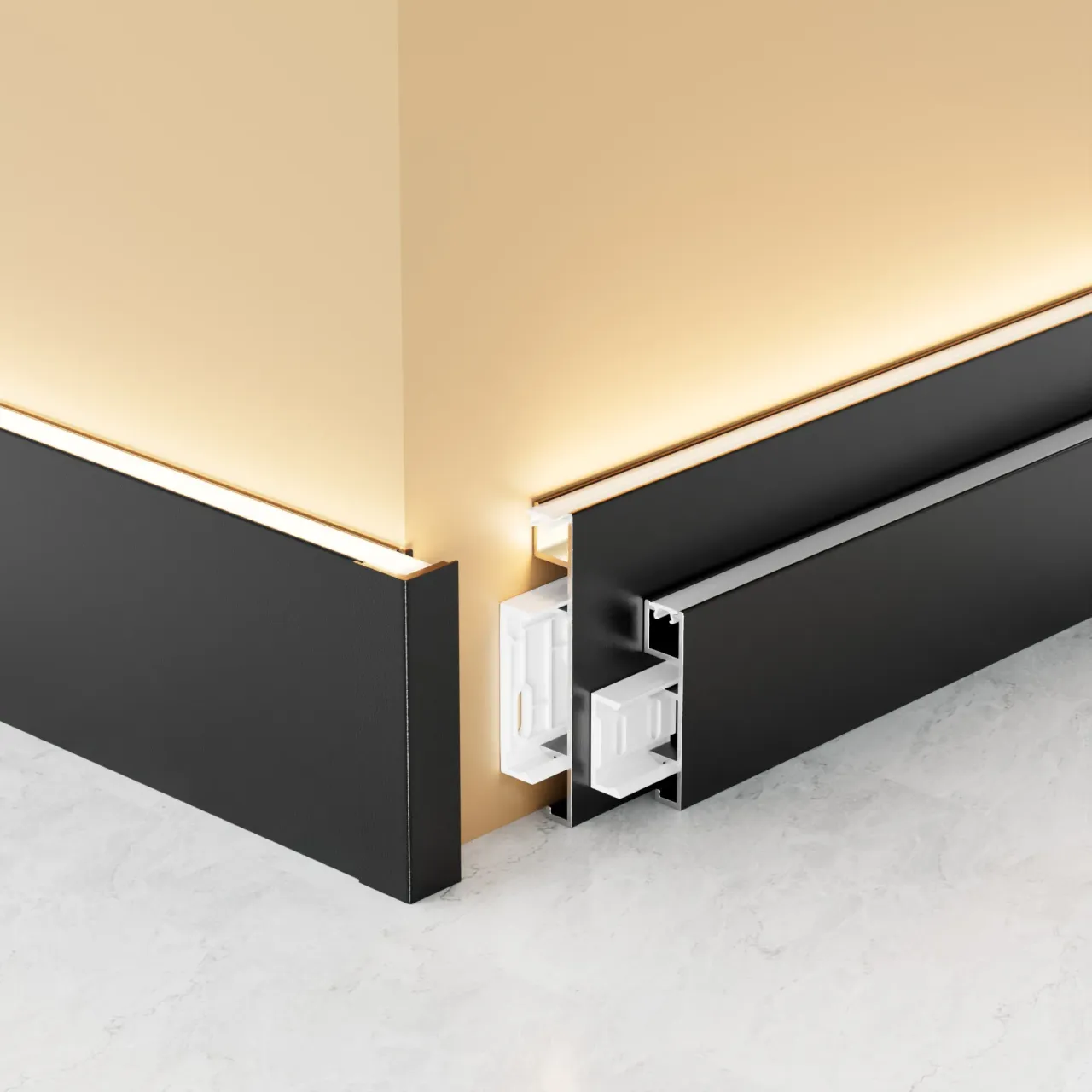 Aluminium skirting board RMS-A-36