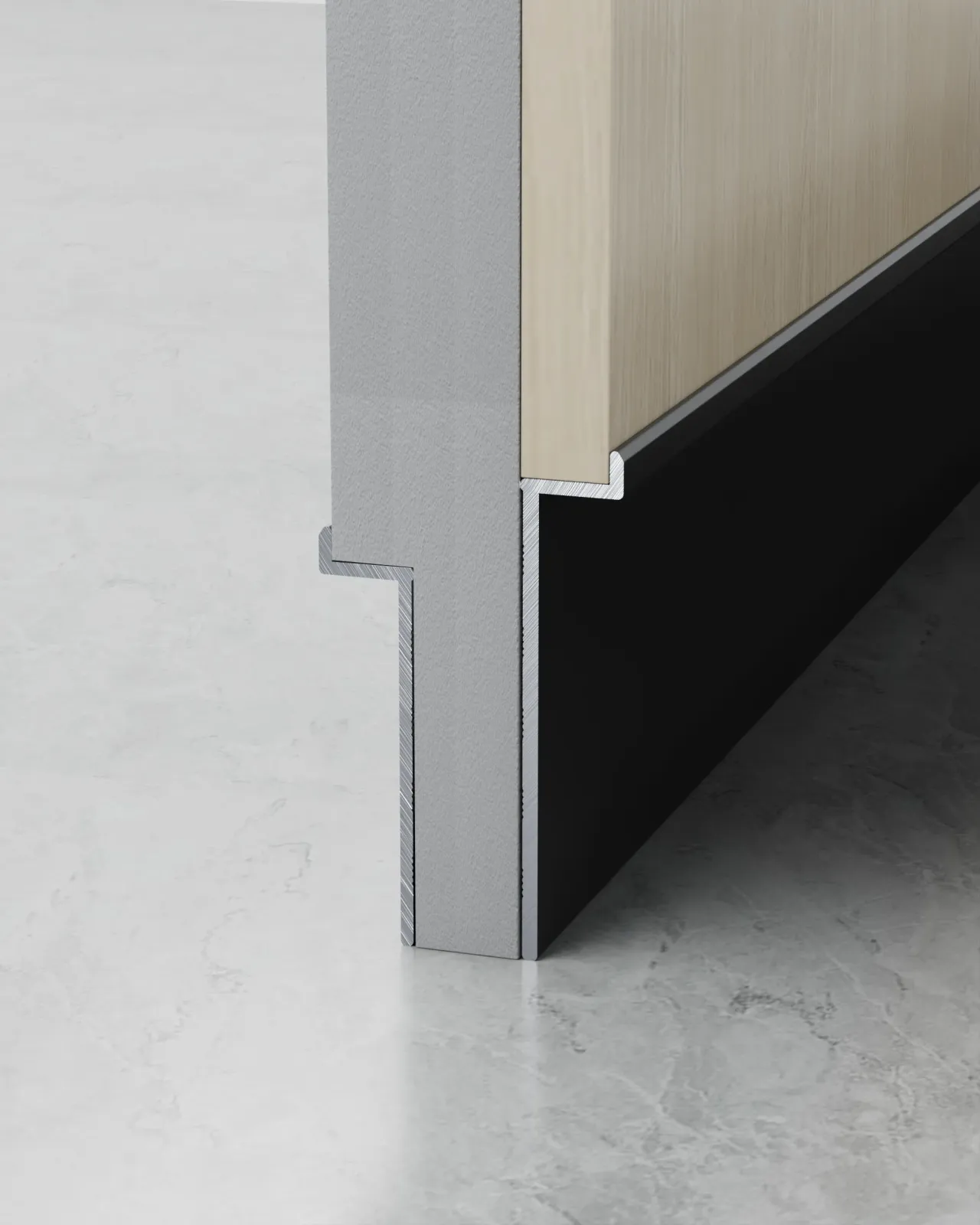 Aluminium skirting board RMS-A-42