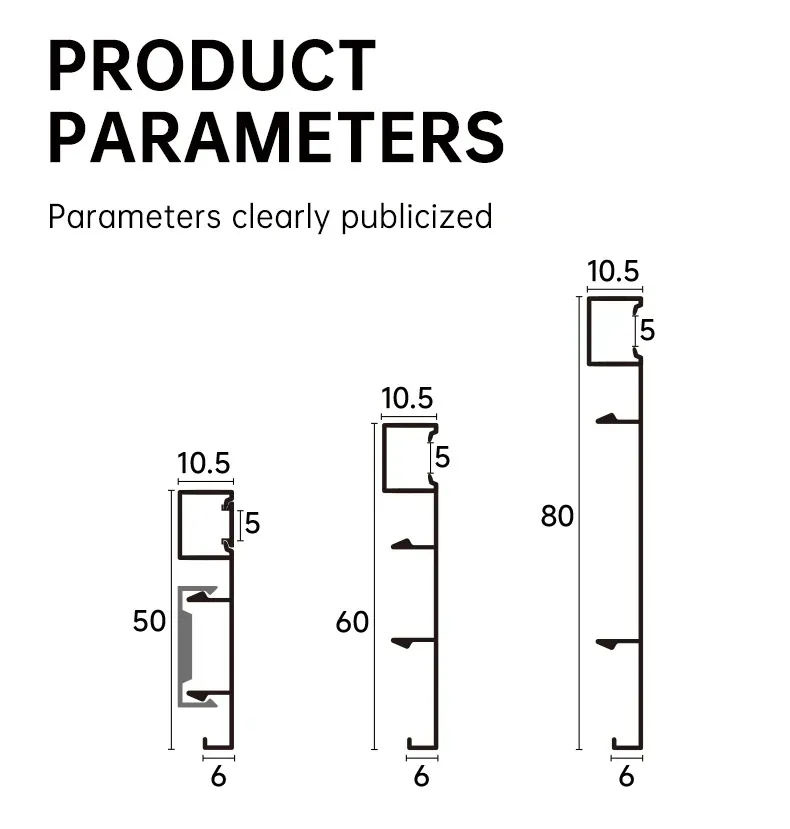 Dimension drawing for skirting board RMS-A-07