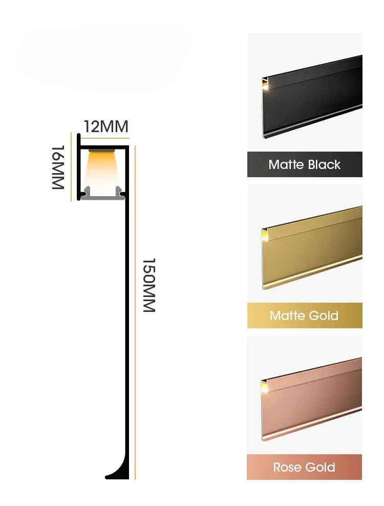 Dimension drawing for skirting board RMS-A-08-15