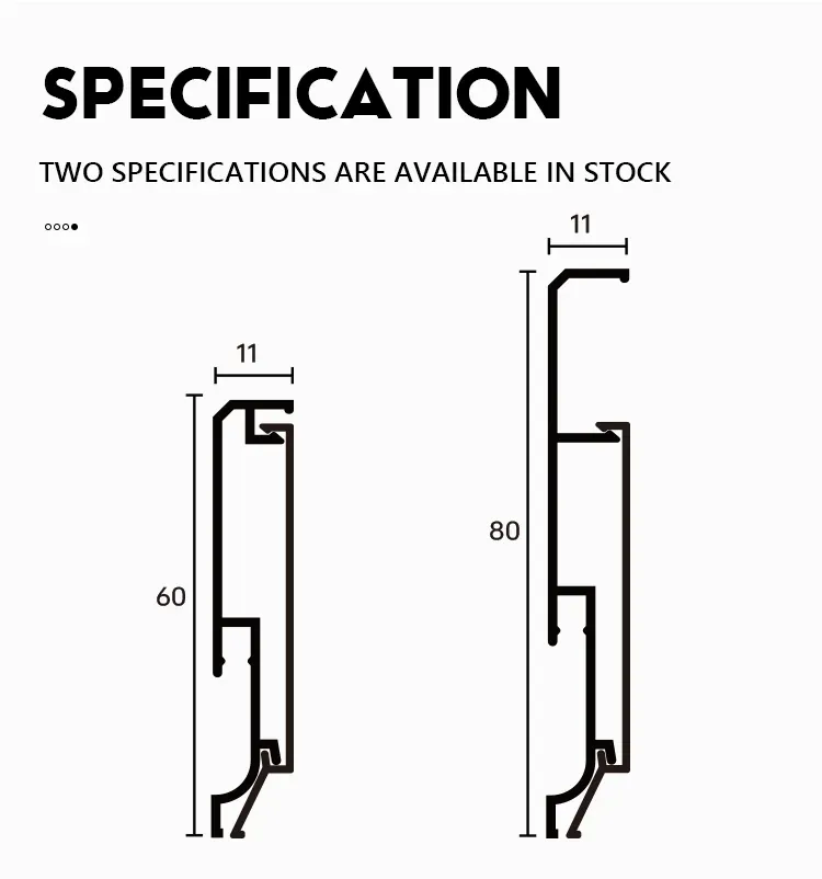 Dimension drawing for skirting board RMS-A-32