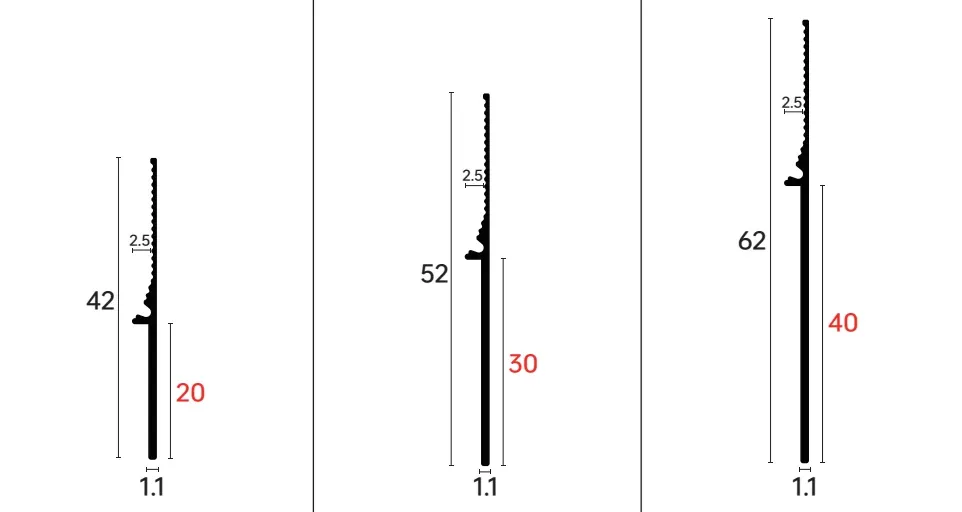 Dimension drawing for skirting board RMS-A-37